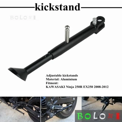 Soporte lateral para motocicletas Kawasaki Ninja 250R EX250 2008-2012  Foto 1 de 4