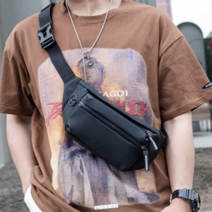 Men Waterproof Belt Bag Fashion Chest Pack Male Waterproof Waist Bag Outdoor - Picture 1 of 13