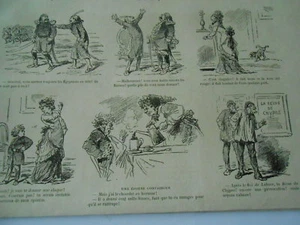 Vignettes caricature 1877 - La Reine de Chypre encore une provocation - Picture 1 of 2