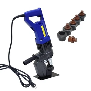 110V Channel Steel Electro-hydraulic Hole Puncher Steel Plate Punching Machine - Picture 1 of 12