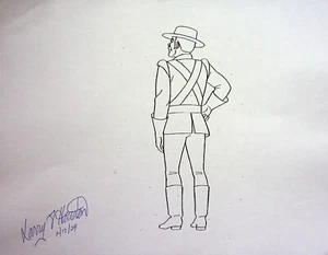 Las Nuevas Aventuras del Zorro 1981 Prod FIRMADO LARRY HOUSTON Modelo Copia Celular - Imagen 1 de 2