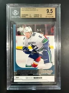2017-18 Upper Deck Young Guns Brock Boeser Rookie BGS 9.5  - Picture 1 of 2