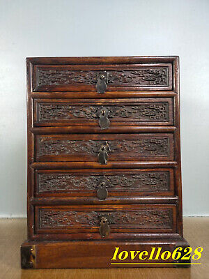 Early Exquisite Rosewood Carved Chest Of Drawers • 460$