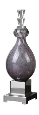 UTTERMOST CHAROITE PURPLE GLASS BOTTLE Designed By Billy Moon - Image 1 of 3