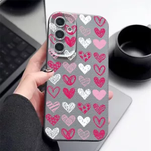Heart Soft Phone Case For Samsung S25 S24 FE S23 Ultra S22 S21 S20 FE A15 Cover - Picture 1 of 22