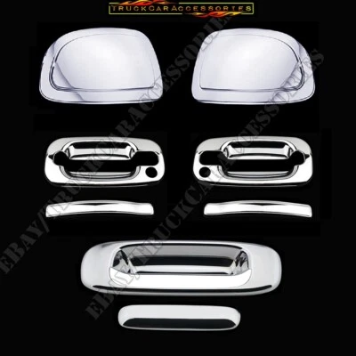 For CHEVY Silverado GMC Sierra 1999~2006 Chrome 2 Handle k Mirror Tailgate Cover Foto 1 de 4