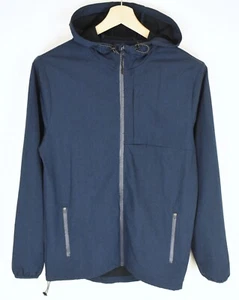 SWISS TECH Jacket Men's SMALL Hooded Taped Zipper Lightweight Blue - Picture 1 of 10