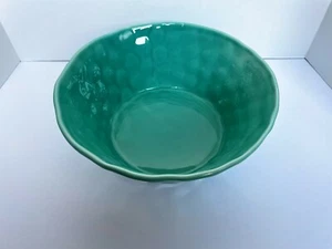 DESTINOS, SA Salad Bowl 10.5" (Aqua/Turquoise) Portugal - Stoneware Pottery - Picture 1 of 5