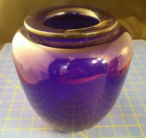 Jarrón azul hecho a mano. Hallazgo de subasta de almacenamiento. - Imagen 1 de 12