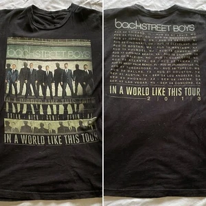 Backstreet Boys BSB Concert Tour 2013 Shirt World Like This Double Sided Medium - Picture 1 of 9