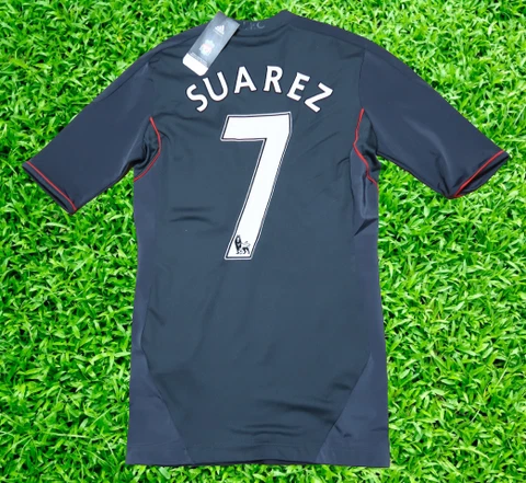 Liverpool Jersey Shirt #7 Suarez 100% Authentic Techfit Size 7 2011/2012 Away Cover