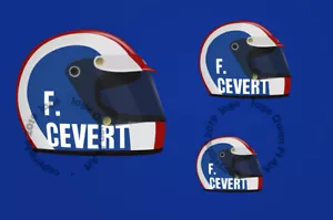 Pegatina de casco Francois Cevert Tyrrell 002 1971 F1 - Scuderia GP - Imagen 1 de 3