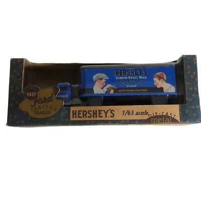 1937 Ford Tractor Trailer Die-Cast Metal Hersheys 1/43 Scale Ertl Collectibles  - Image 1 of 4
