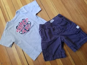 * FADED GLORY Gris SUPER KID Top CHILDREN’S PLACE Gris Pantalones Cortos Carga Niños 4T - Imagen 1 de 5