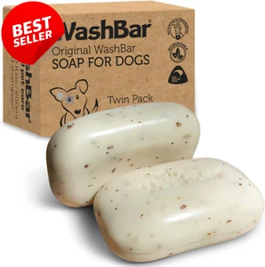 The Natural Dog Shampoo Bar Soap 2Pcs – Itchy Skin Relief with Manuka & Neem Oil - Picture 1 of 12