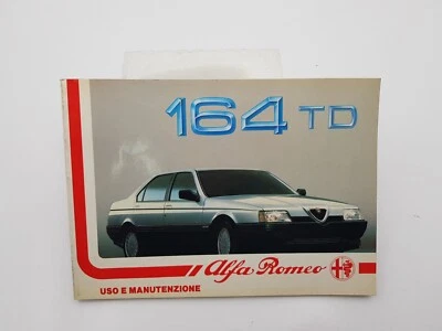 Libretto manuale uso e manutenzione Alfa Romeo Alfa 164 TD Turbo Diesel ed. 1987 - Immagine 1 di 4