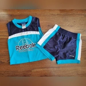 REEBOK Boys 12M blue basketball tank and shorts set - Picture 1 of 7