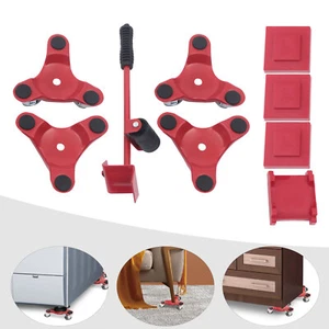 4Pcs Moving Tri-Dolly Set & Lifter Heavy Duty Furniture Mover w/ 12 Wheels - Picture 1 of 22