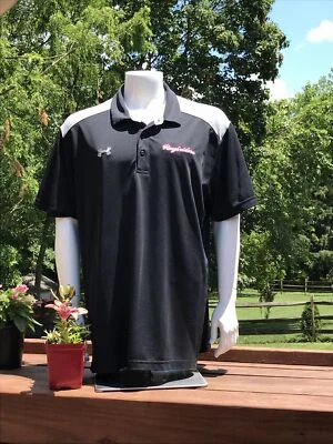 Rough Riders Mens Lacrosse Polo Shirt XXL 2XL Under Armour Black Heat Gear UA - Image 1 of 4