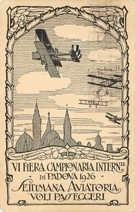 D0159) VI FIERA CAMPIONARIA INTERNAZIONALE DI PADOVA SETTIMANA AVIATORIA VOLI  - Picture 1 of 2