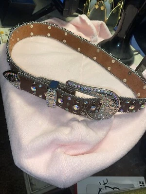 Western Style Belt Women S/M- Lots Of Bling - Image 1 of 4