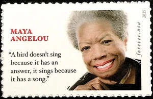 MAYA ANGELOU STAMP Portrait by Ross Rossin, Smithsonian National Gallery in D.C. - Picture 1 of 1