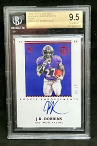 2020 PANINI ENCASED FOOTBALL ROOKIE ENDORSEMENTS J.K. DOBBINS H.S. AUTO SP 05/15 - Picture 1 of 2