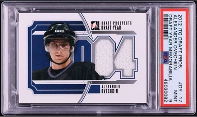 2012 ITG Draft Prospects Draft Year Silver Alex Ovechkin /100 Jersey Patch PSA 9 - Image 1 of 2