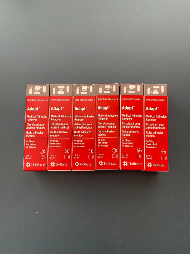 6 x Hollister 7737 Adapt Medical Adhesive Remover No Sting 1.7 Oz 50 ml Lot Of 6 - Image 1 of 1