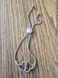 Kay Jewelers Hallmark Diamonds Heart Bolo Bracelet 1/10 ct tw Sterling Silver - Picture 1 of 4