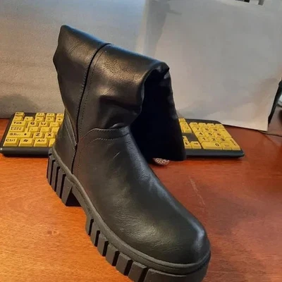 ¡NUEVO! Bota Mia Ry Mujer Plataforma Sobre la Rodilla Negra Talla 7.5 Foto 1 de 4