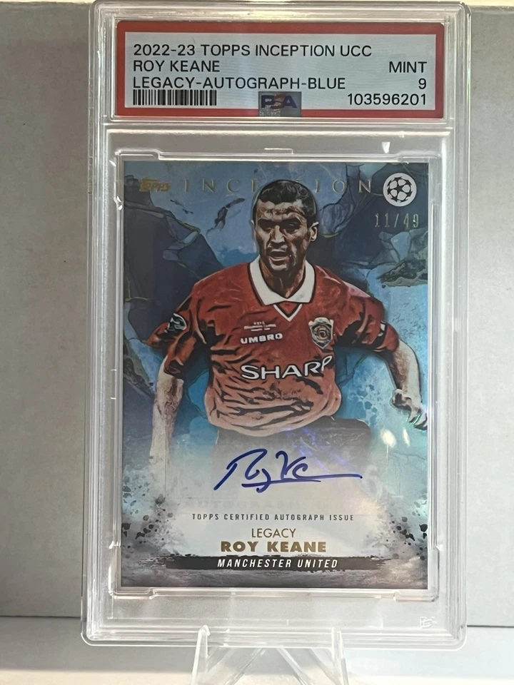 2022-23 Topps Inception UCC Roy Keane Legacy Auto Blue /49 Man Utd PSA 9 - Image 1 of 2