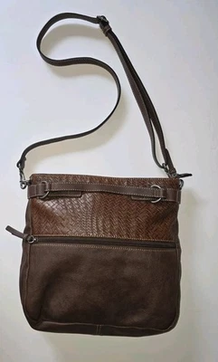 Esprit Brown Woven Purse Handbag - Hand Straps And Removable Shoulder Strap.  - Image 1 of 4