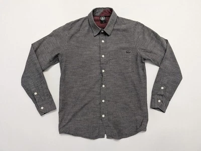 Volcom Long Sleeve Button Up Shirt Mens S Gray Skater Y2K Snowboard Surf 90s - Image 1 of 4