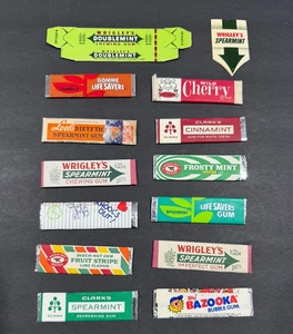 Vintage Chewing Gum Full Sticks w/ Wrappers..Wrigley, Bazooka, Life Saver, Adams - Picture 1 of 2
