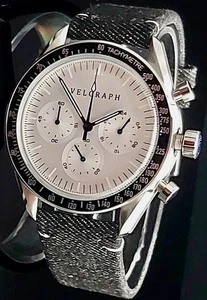 Velgraph - Vintage - Chronograph - Watch – VK63 Mechaquarz - 42 mm - Herrenuhr * - Picture 1 of 5