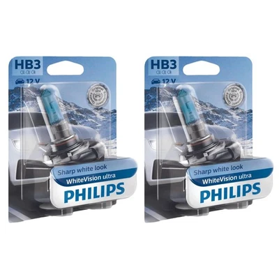 2x Philips WhiteVision ultra HB3 Halogen 60W 12V Autolampen Glühlampen - Bild 1 von 4