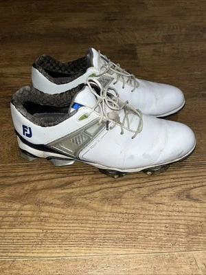 Zapatos de golf Footjoy Tour X de cuero blanco gris azul 55404 para hombre talla 10,5 Foto 1 de 4