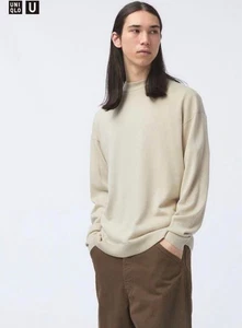 Uniqlo U Merino Blend Mock Neck Sweater Dropped Shoulder 2024 Men Size L - Picture 1 of 4