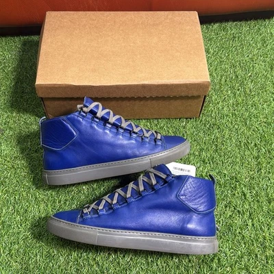 Zapatillas altas Balenciaga Arena azul gris cuero extrablanco talla UE 42 (EE. UU. 9) Foto 1 de 4