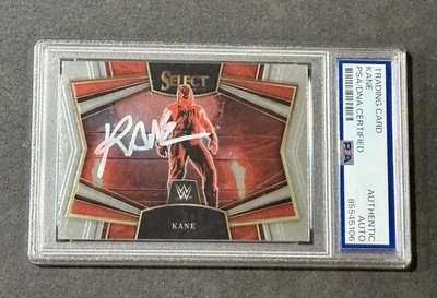 TARJETA AUTOGRAFIADA FIRMADA POR KANE 2023 PANINI SELECT WWE CERTIFICADA PSA/ADN Foto 1 de 2