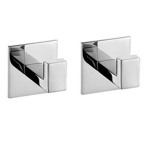 Square Coat Hook SUS 304 Stainless Steel Towel Robe Door Hooks Wall Mounted S... - Picture 1 of 9
