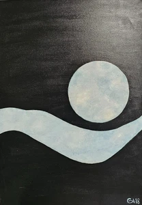 Original Acrylic Painting “Espiare tra le nuvole” – Claudio Argento – Sky Art - Imagen 1 de 9