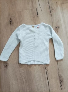 Glitzer ✨ Pullover Weiß Gr. 110 Ohne Kratzen! - Bild 1 von 4