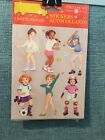 New Vintage American Greetings Girls Sports Stickers 4 Sheets