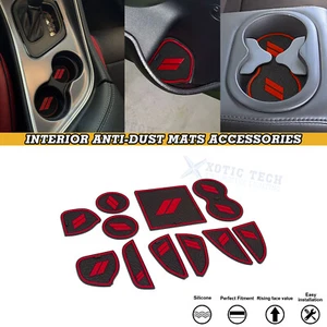 Soft Red Car Interior Anti-dust Mats Accessories For Dodge Challenger 2015-2023 - Picture 1 of 17
