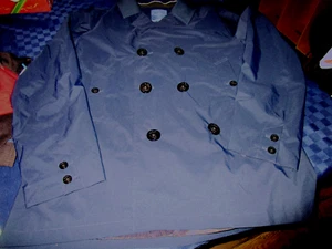 NEW NAUTICA WOMENS WATER REPELLANT RAIN PEACOAT COAT NAVY BLUE 2X - Picture 1 of 4