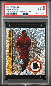1997 Merlin Calcio D’Inizio Kick off Foil 140 Marcus Cafu PSA 6 *Pop 1, 1 Higher - Picture 1 of 2