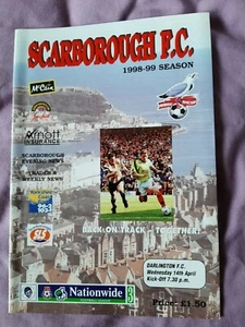Scarborough v Darlington. 14th April 1999. League Division Three - Picture 1 of 1