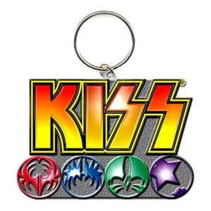 Offiziell Lizenziert - Kiss - Logo & Icons Schlüsselanhänger Metall Rock Simmons - Bild 1 von 1